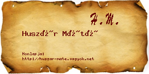 Huszár Máté névjegykártya