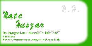 mate huszar business card